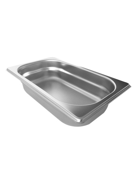 Stainless Steel 1/4 Gastronorm Food Pan, 65mm Deep, 1.7L