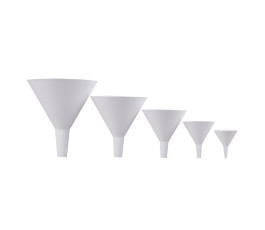 Set of 5 plastic funnels